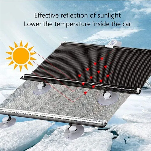 Foldable Retractable Sunblind - car sunshade accessory